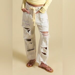 NWOT Free People Moxie Pull on jeans in sea mist